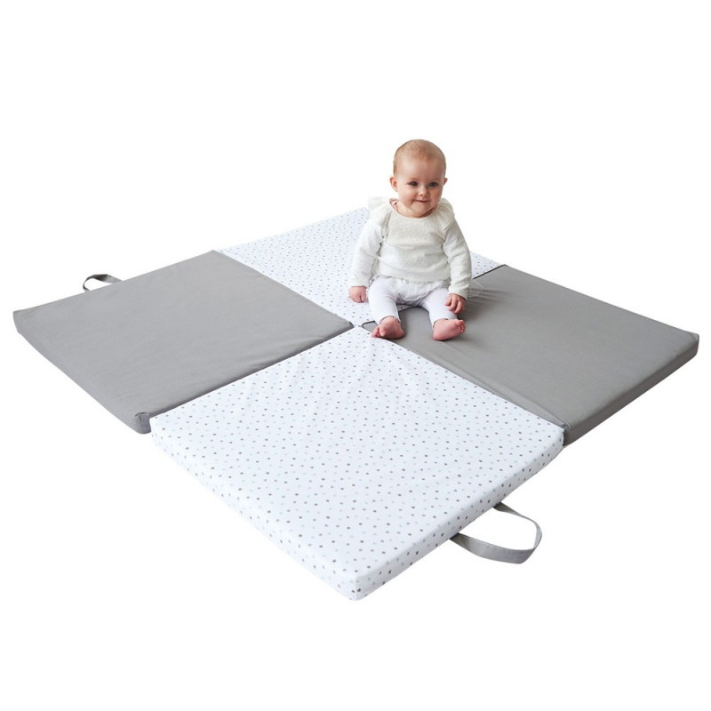 Tapis D Eveil 1x1 Bicolore Pliable Pratique Fabrique En France